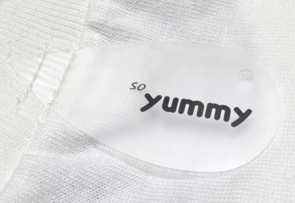 「１１０サイズ　soyummy ロゴT」　子供服、cotton100、プリントT、食べ物プリント、白T　 4枚目の画像