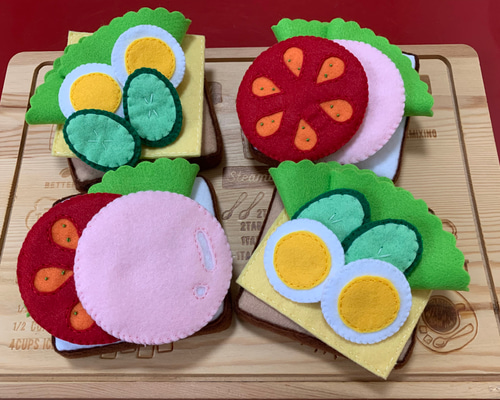 フェルトままごと オーダー受付中(*^^*) Amazon | フェルトでつくるおままごと 11点 ままごと フェルトキット