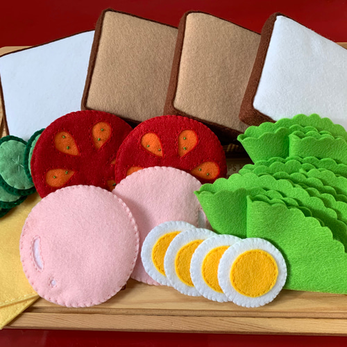 フェルト おままごと オープンサンド おもちゃ・人形 mofu.mofu Felt