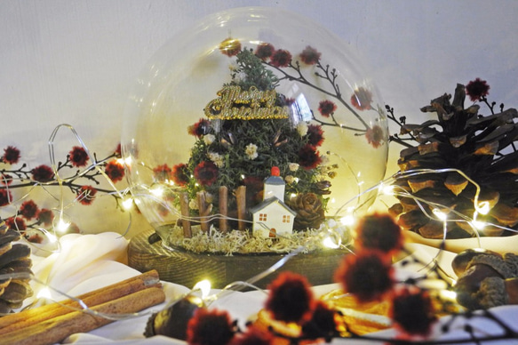 《 說花 》玻璃球聖誕樹 第1張的照片