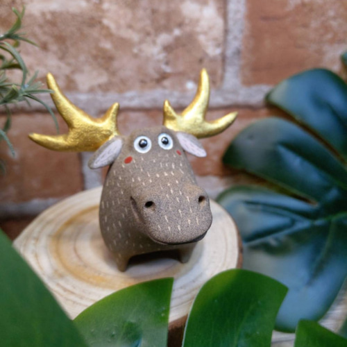 鹿の頭部置物 /ハンドメイド Amazon.co.jp: 56x40x28cm フェイク剥製動物の頭部壁の装飾、手作りの