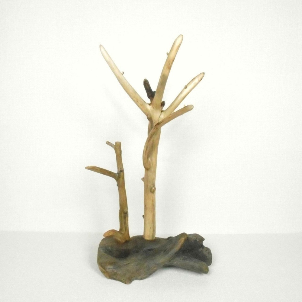 【温泉流木】美しいツリーと変形流木のフックスタンドオブジェ004よりそい アクセサリースタンド 流木インテリア