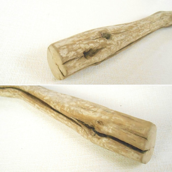 【温泉流木】先がかわいいミトンのようになった重い流木棒 流木素材 インテリア素材 木材 4枚目の画像