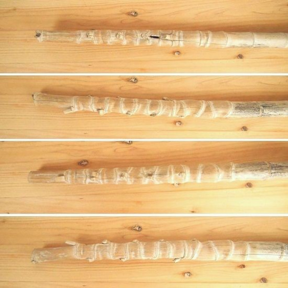 【温泉流木】笛のような長い流木竹 インテリア素材 木材 3枚目の画像