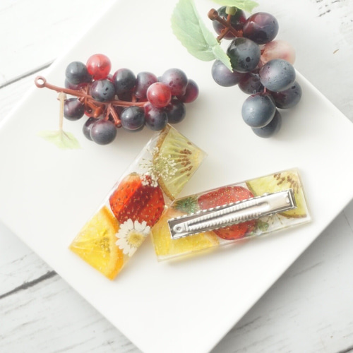 押しフルーツ】フルーツ&フラワー ヘアクリップB ヘアクリップ・バナナ  