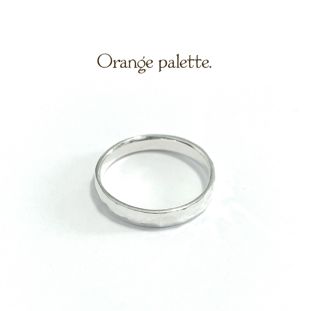 ［silver950］シルバー鎚目リング／3mm