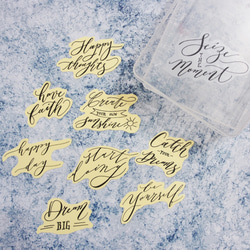 Mstandforc Calligraphy PVC Stickers (9 pcs) 2枚目の画像