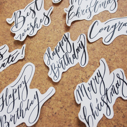 Mstandforc Celebration Calligraphy Stickers (9 pcs) 3枚目の画像