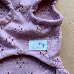 RSH2 自然蕾絲風格針織連衣裙 古董玫瑰狗服 免運費 第5張的照片