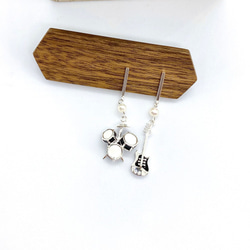 Guitar and Drums Set S925 Pearl Earrings (H200168-ESL) 第5張的照片