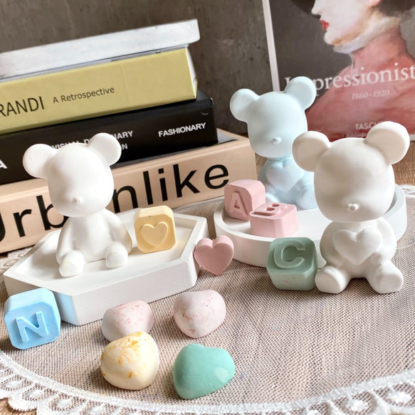 Bear with 3 Alphabet Aroma Stone Set 第5張的照片