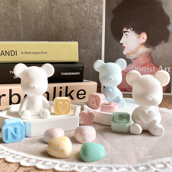 Bear with 3 Alphabet Aroma Stone Set 第7張的照片