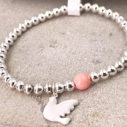 B10043(PINK) Sky Bird Silver 925 Bracelet 第4張的照片