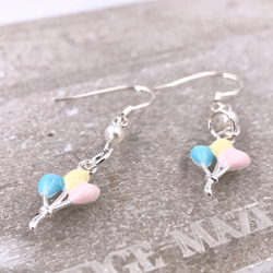 Colourful Ballons Silver 925 & Fresh Water Pearl Earrings 第1張的照片