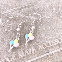 Colourful Ballons Silver 925 & Fresh Water Pearl Earrings 第5張的照片