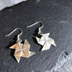 E11014 Paper Windmill Silver 999 & 925 Earrings 第1張的照片