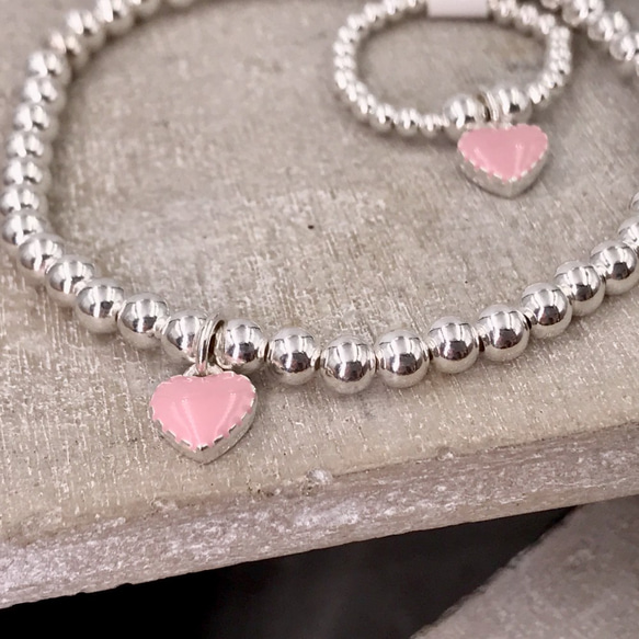 S11002 Sweet Heart Silver 925 Bracelet and Ring Set 第3張的照片