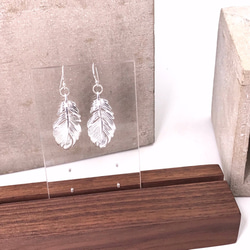 E11039 Feather Silver 925 Earrings 第4張的照片