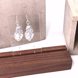 E11039 Feather Silver 925 Earrings 第5張的照片