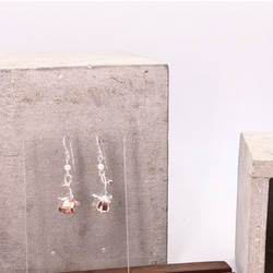 E31030 Golden Rose Silver 925 & Fresh Water Pearl Earrings 第4張的照片