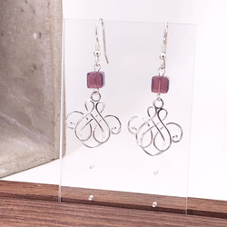 Vintage Badge Silver 925 & Swarovski Crystal Earring(PURPLE) 第3張的照片