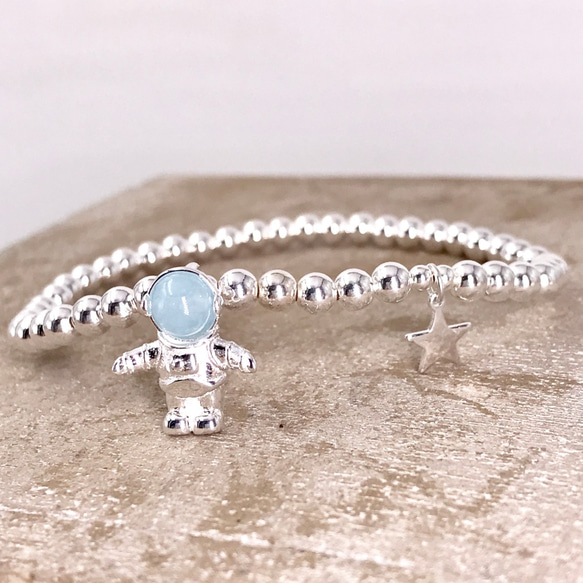 Little Astronaut Silver 925 & Crystal Bracelet (H1904-0449) 第3張的照片