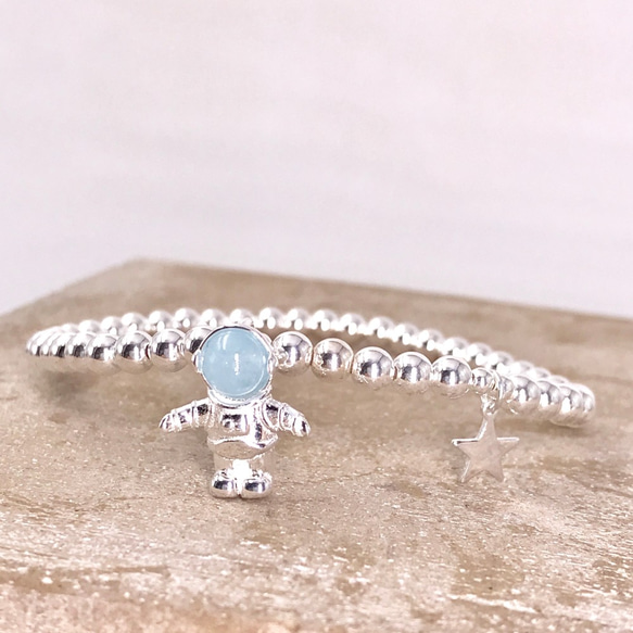 Little Astronaut Silver 925 & Crystal Bracelet (H1904-0449) 第4張的照片