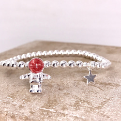 Little Astronaut Silver 925 & Crystal Bracelet (H1904-0449) 第5張的照片