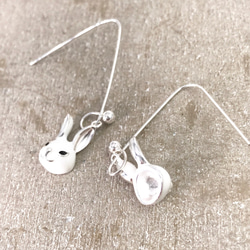 Rabbit Silver 925 Earrings (H1812-0389) 第1張的照片