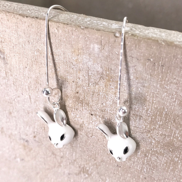 Rabbit Silver 925 Earrings (H1812-0389) 第3張的照片