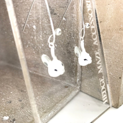 Rabbit Silver 925 Earrings (H1812-0389) 第4張的照片