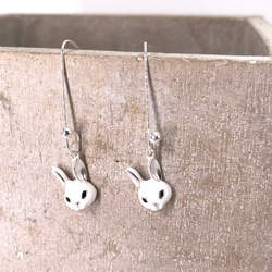 Rabbit Silver 925 Earrings (H1812-0389) 第5張的照片