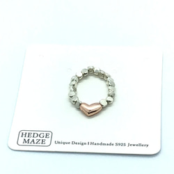 Simple Heart Silver 925 Rhombus Ring (H1907-0498) 第2張的照片