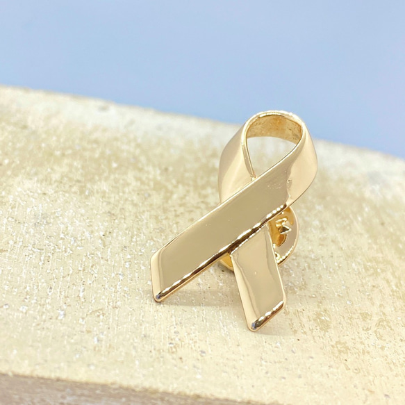 Awareness Ribbons Golden Pin (H190004-PGD) 第4張的照片