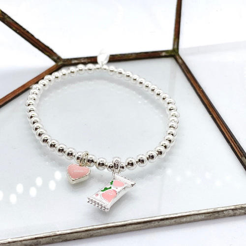 Sweet Heart and Candies 925ブレスレット（H200073-BSL