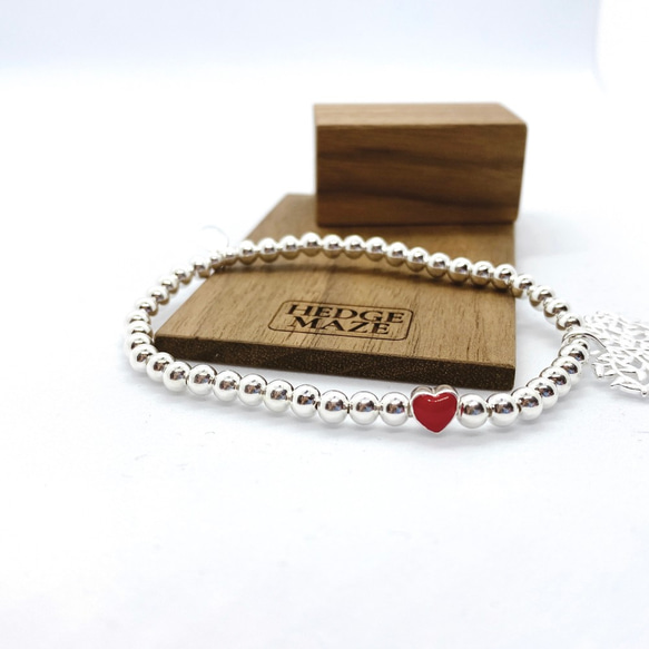 Leave in Heart Shape Silver 925 Bracelet (H200080-BSL) 第6張的照片