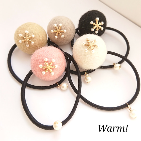【専用】羊毛フェルト　ヘアゴムセット 羊毛フェルトのヘアゴムセット（C）の通販 by つばめストア｜ラクマ