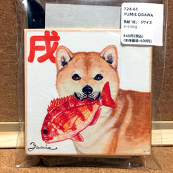 色紙「赤柴犬」　Sサイズ　si-s-dog02 1枚目の画像