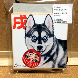 色紙「シベリアン・ハスキー」　Sサイズ　si-s-dog08 1枚目の画像