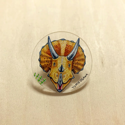 ピンバッジ「トリケラトプス」pin-02 1枚目の画像
