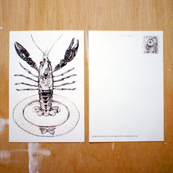 ポストカード150「（2）ザリガニプレート」4枚セット 2枚目の画像