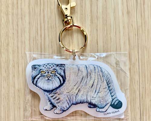 デカいキーホルダー「マヌルネコ01」 key-manul-01 キーホルダー