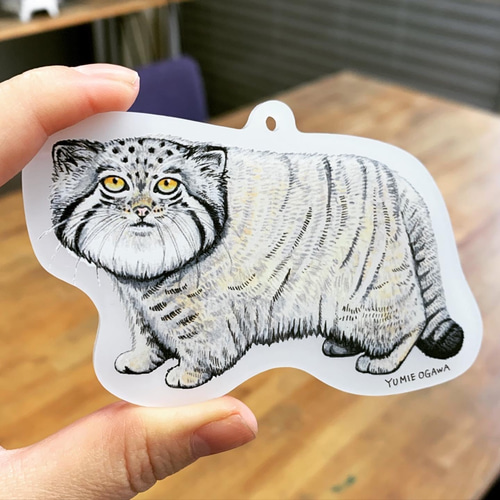 デカいキーホルダー「マヌルネコ01」 key-manul-01 キーホルダー