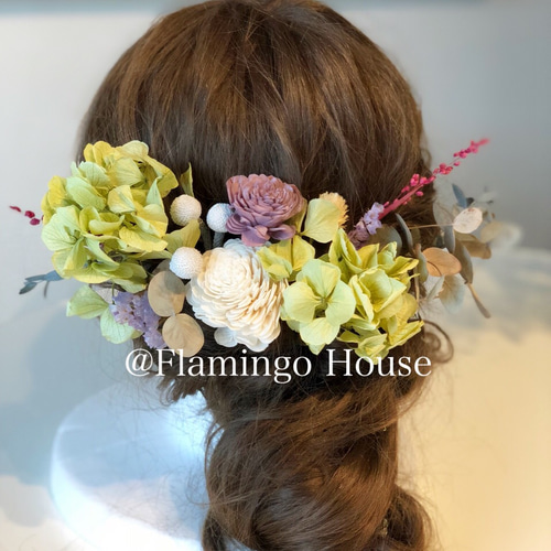 box入り本物のお花の髪飾りwedding＊成人式＊卒業式 ブリザーブド