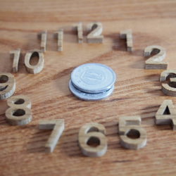 時計文字盤の数字にどうぞ　木製切文字槐(エンジュ)材　高さ1.5センチ厚み4ミリ　細いゴシック調 3枚目の画像