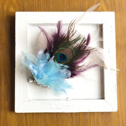 孔雀の羽のヘッドドレス 1枚目の画像
