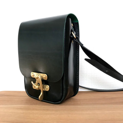 真皮手拿包，配有扭曲金屬配件，採用「Leather Jewel」Lugateau 材質 第1張的照片