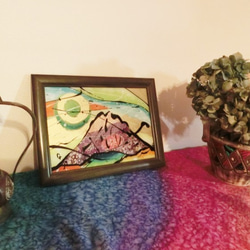 太陽と富士(ガラス絵） 3枚目の画像