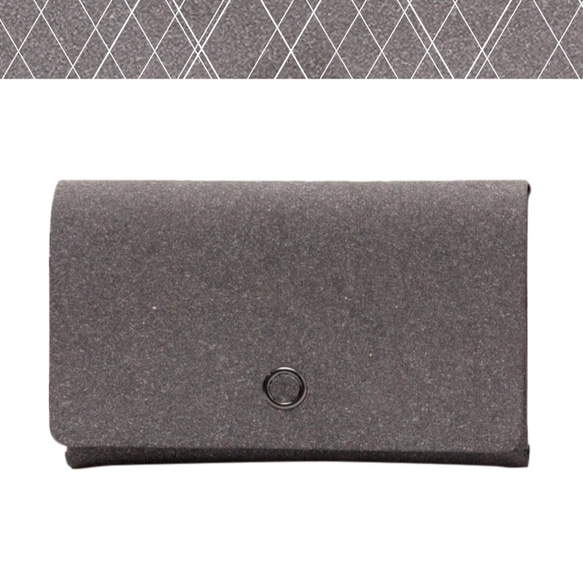 ６０枚入る２ポケットの名刺入れ【グレー×内柄ダイヤホワイト】        Ω 人気・おすすめ｜省スペース設計・旅行向けにおすすめ 公式 プライバシー配送 当日出荷対応商品