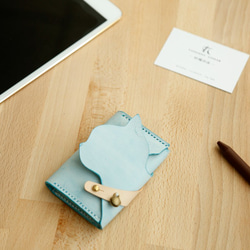 可愛い猫ー手作り天然革小型カードケース 8枚目の画像
